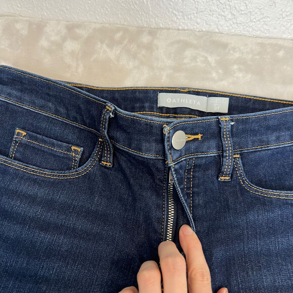 Athleta Jeans Womens 8 Tall Blue Denim Sculptek Ultra Skinny High Rise 511195-00 - Picture 3 of 14